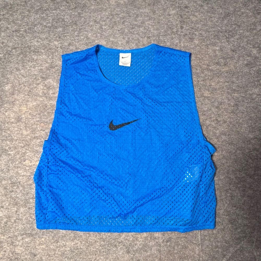 Nike Training Mesh Scrimmage Vest Men Large Blue Soccer Basketball Bib